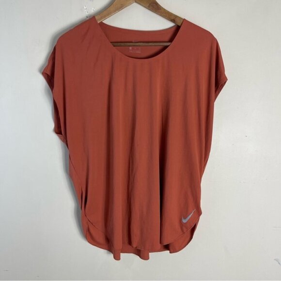 Nike Women's City Sleek Top in dusty peach size XXL reflective gym running yoga - Picture 4 of 14